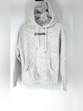 Glossier Speckled Light Gray Hoodie